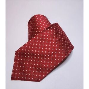 Les Copains Red 100% Silk Necktie Tie 3.75" x 59"